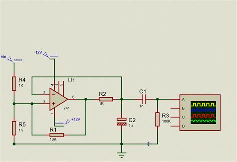 Triangular Wave Generator Circuit With Op IC 741