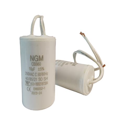 20UF MFD CBB60 Motor Run Capacitor 250VAC Volts Round Cylinder 2 Wires