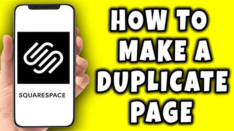 How To Duplicate A Page In Squarespace Squarespace Short Tutorial