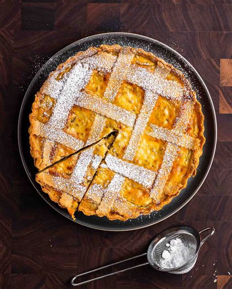 Pastiera Napoletana Is A Traditional Italian Easter Dessert Pie Filled