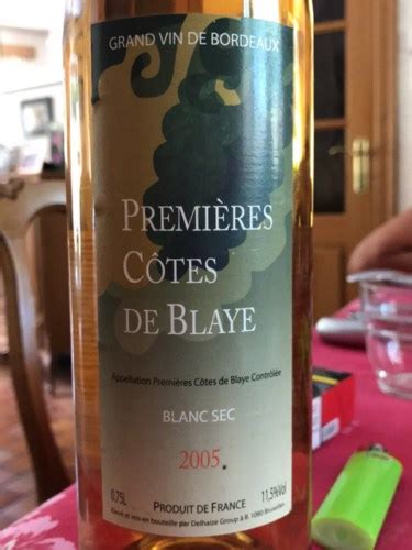 Delhaize Premières Côtes de Blaye Blanc Sec Vivino US