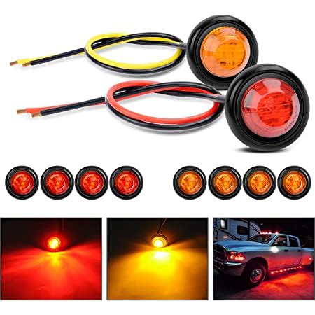 Nilight 2PCS 16 11 LED Red Trailer Light Bar For Park Stop Amazon