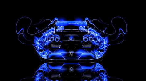 Bugatti Veyron with Neon Blue Fire by ROGUE-RATTLESNAKE on DeviantArt