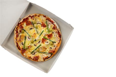 Italian Pizza Served In A Opened Box Beard Mushroom Fattening Chili