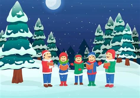 Carol Singers Vector Art Icons And Graphics For Free Download