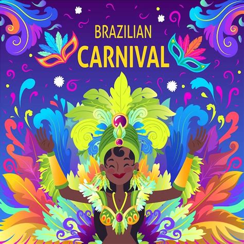 Free Vector Hand Drawn Brazilian Carnival