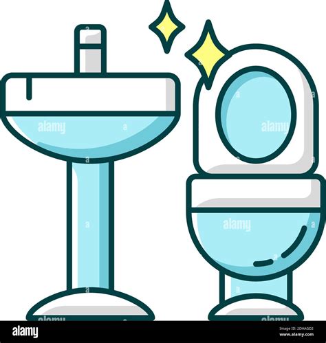 Cleaning bathroom RGB color icon Stock Vector Image & Art - Alamy