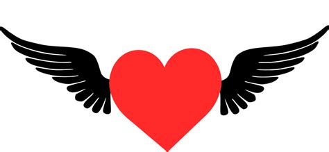 Heart With Wings Free Svg File Clipart Image Svg Heart