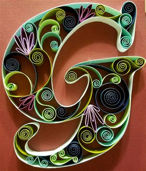 Quilled Letter G By Grace U Quilling Designs Paper Quilling