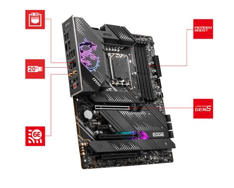 MSI MPG Z690 Edge WiFi DDR4 Gaming Motherboard ATX 12th Gen Intel