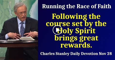 Charles Stanley November 28 2023 Daily Devotional Running The Race