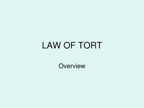 Ppt Tort Law Powerpoint Presentation Free Download Id2418401