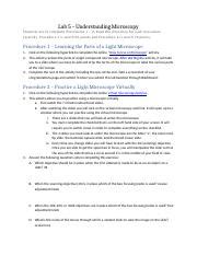 Virtual Microscope Worksheet 2 Docx Lab 5 Understanding Microscopy