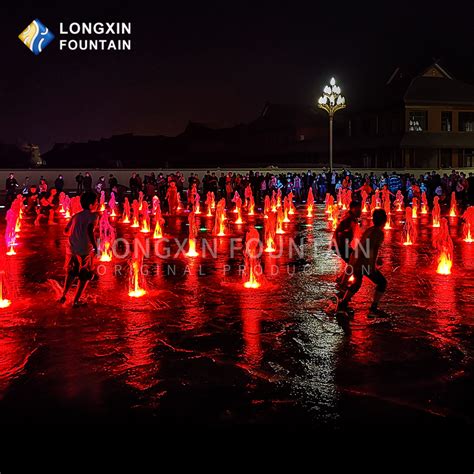 China Outdoor Dry Fountain Interactive Commercial Plaza Square Dry Deck