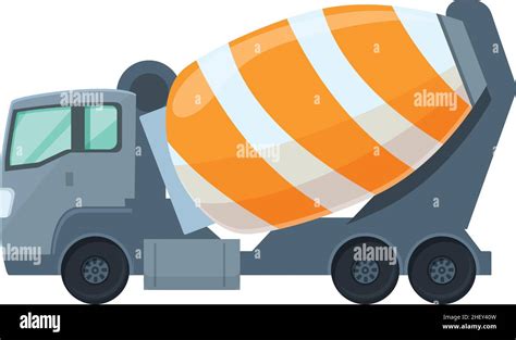 Cement Mixer Icon Cartoon Vector Truck Construction Machine Building