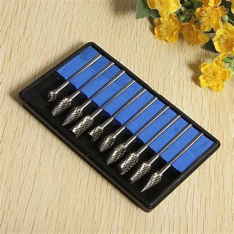 Pcs Set Tungsten Carbide Burr Rotary Drill Bits Cutter Files Set