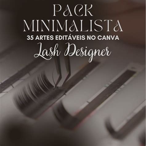 Pack Canva Minimalista Lash Designer Elizabeth Vasconcelos Hotmart