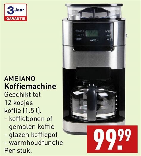 AMBIANO Koffiemachine Aanbieding Bij ALDI