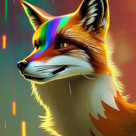 Rainbow Fox Ai Generated Artwork Nightcafe Creator