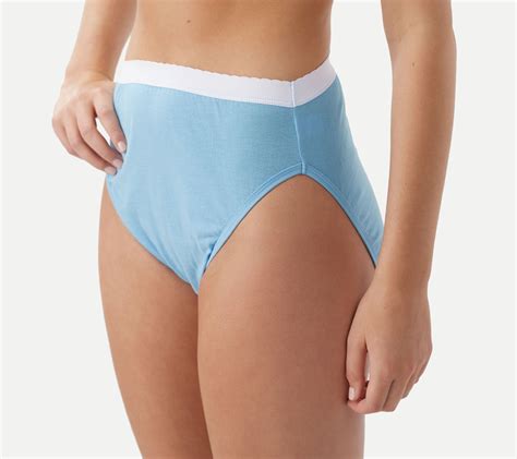 Breezies S Cotton High Cut Brief Panties W Ultimair Qvc