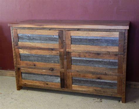 Gray And Brown Barn Wood Dresser