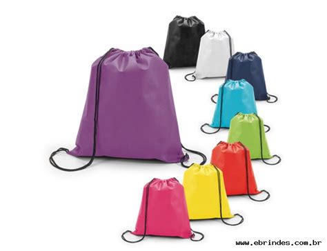 Ebrindes Mochila Saco Em Poli Ster Personalizada Em Silk Screen