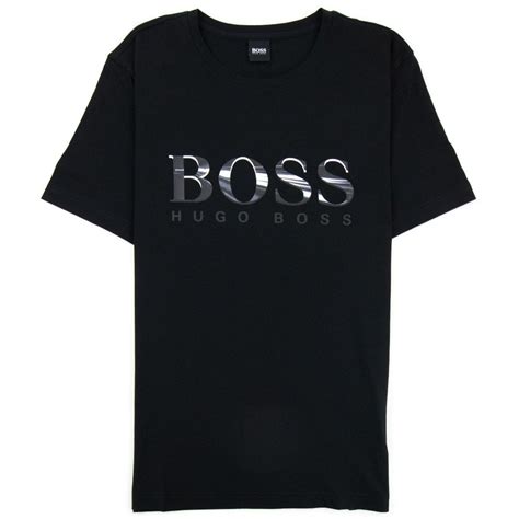 Hugo Boss Tee 3 Logo T Shirt Black 001 Men From Onu Uk