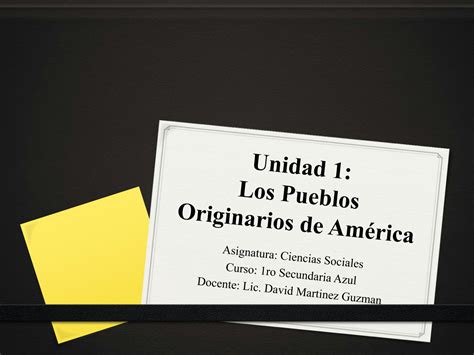 SOLUTION Unidad 1 Los Pueblos Originarios De Am Rica 1ro Sec Azul