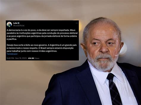 Lula Da Silva Felicita A Javier Milei Como Nuevo Presidente De Argentina