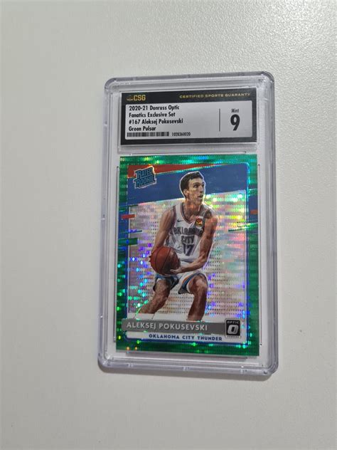 Aleksej Pokusevski Optic Rated Rookie Fanatics Green Pulsar Csg