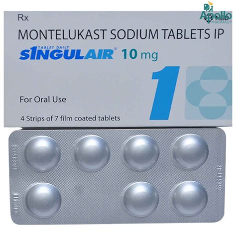 Singulair 10 mg Tablet 7's Price, Uses, Side Effects, Composition ...