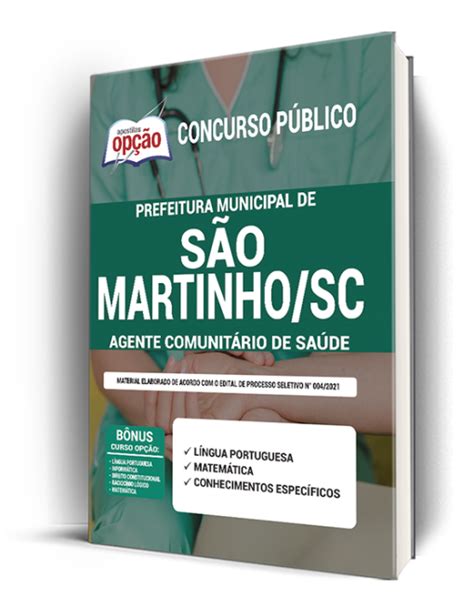 Apostila Prefeitura de São Martinho SC Agente Comunitário de Saúde