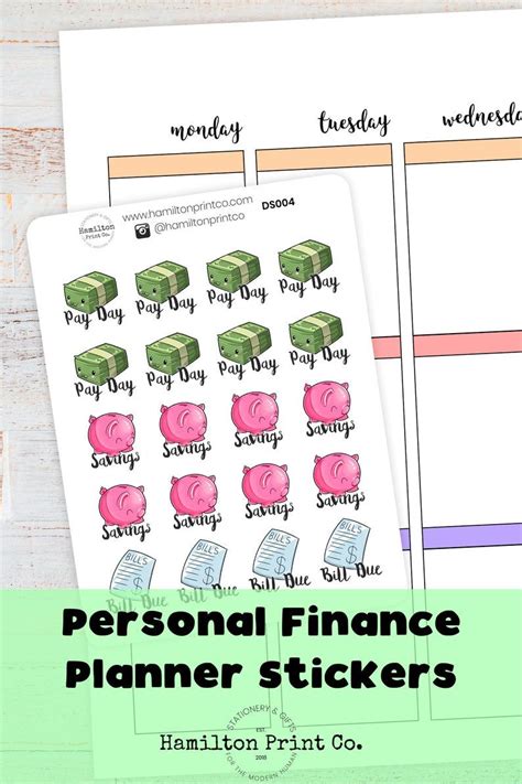 Cute Finance Planner Stickers Kawaii Money Stickers For Your Etsy