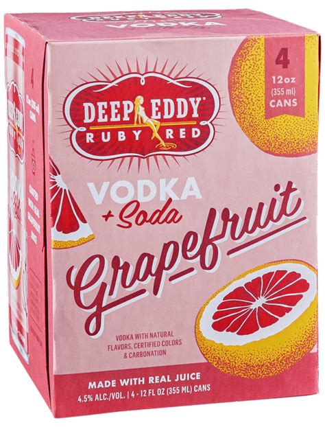 Deep Eddy Ruby Red Vodka Soda 355ml 4 Pack Bremers Wine And Liquor