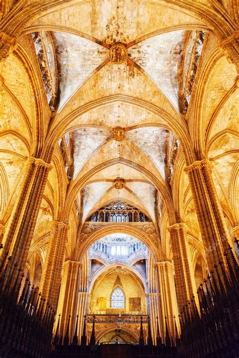 Interior of the Barcelona Cathedral in Barcelona, Spain Stock Photo by ...