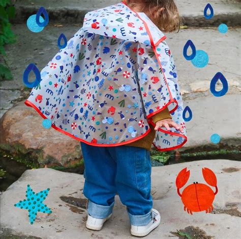 Capa De Lluvia Infantil Capucha Brazos Y Botones A A Os Active