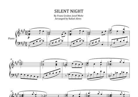 Silent Night Sheet Music Josef Mohr Piano Solo