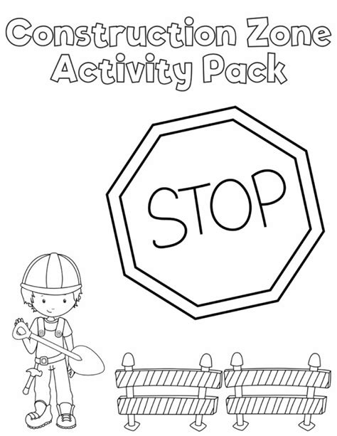 Free Printable Preschool Construction Workbook | Preschool construction ...