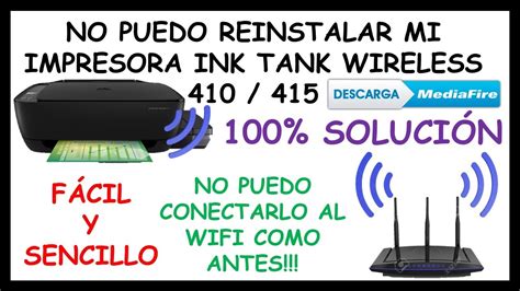 Resetear Wifi Ink Tank Wireless No Puedo Reinstalar Mi Impresora