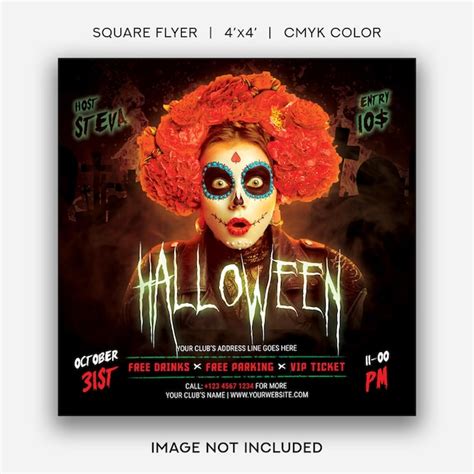 Premium Psd Halloween Party Flyer Template