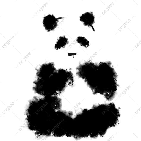 Chinese Feng Shui White Transparent Chinese Feng Shui Ink Wind Panda