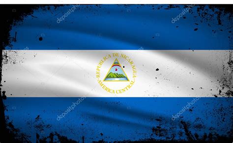 Nuevo Abstracto vector de fondo bandera de Nicaragua con estilo grunge ...