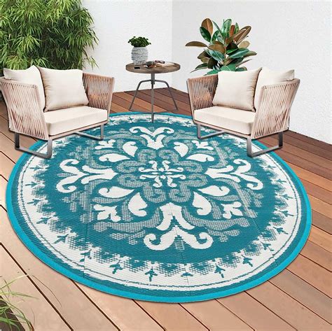 Amazon HiiARug 6Ft Round Outdoor Rug For Patios Clearance