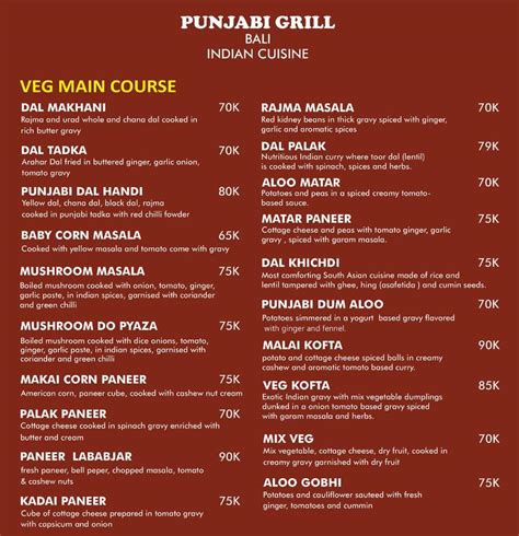 Look Out Punjabi Grill Menu For The Best Indian Food By Punjabi Grill