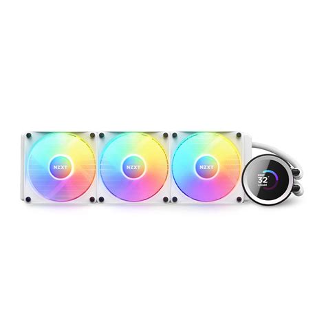 NZXT Kraken 360mm RGB AIO Liquid CPU Cooler White RL KR360 W1 Mwave