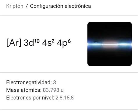 Cual Es La Configuracion Electronica De Cripton Brainly Lat