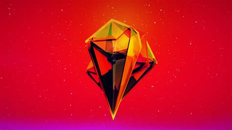 3d Justin Maller Red Pink Purple Abstract Orange Hd Wallpaper Rare Gallery