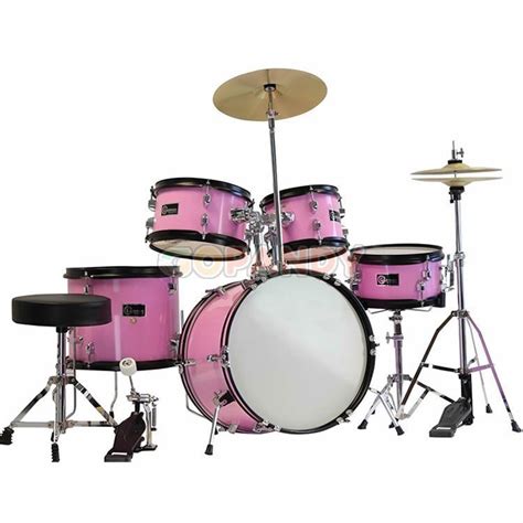 Tundra Children 5-Piece Junior Drum Set - Pink - Gopandy Musical