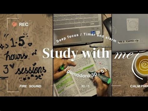 Real Time Study With Me No Music Hour Productive Pomodoro