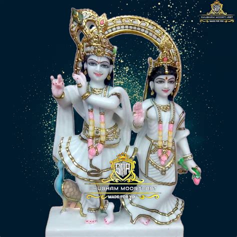 18 Inch Marble Jugal Radha Krishna Statue At Rs 25999 Radha Krishna